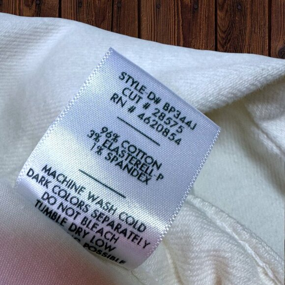 JUST BLACK DENIM White Stretch Jeans Stitch Fix Straight Leg Mid Rise 12 / 31 - Picture 6 of 6